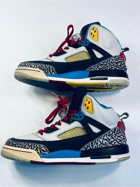 Nike Air Jordan Bordeaux Spizike Multicolor Sneaker # 317321-070 Youth:7 Y